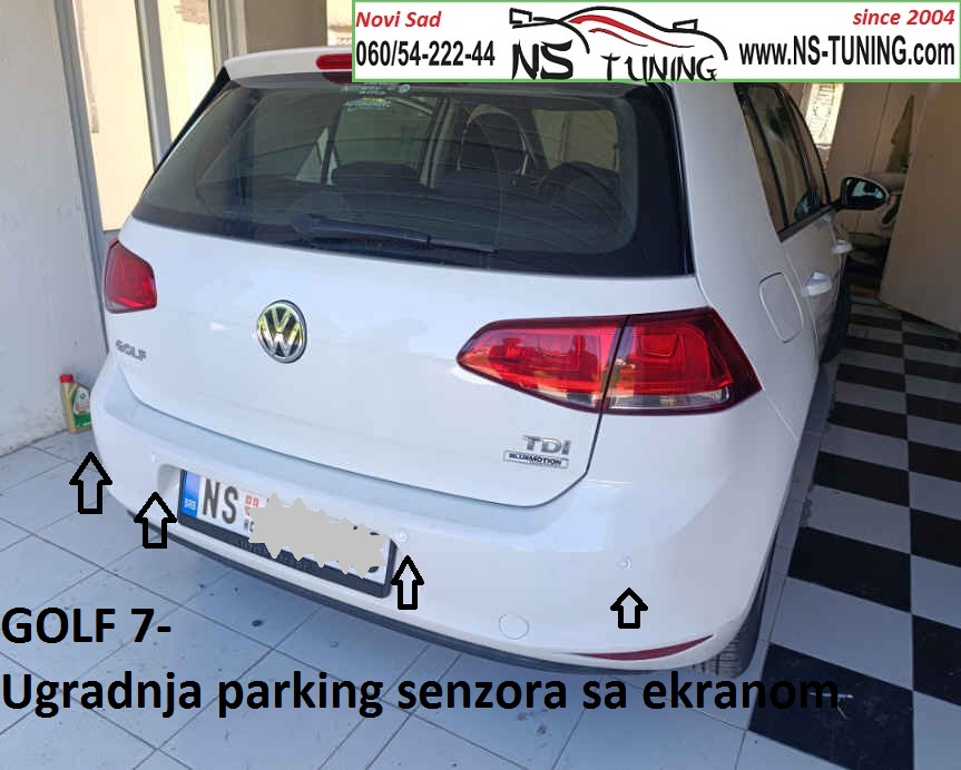 golf 7 ugradnja parking senzora novi sad sa ekranom i zvucno obavestenje